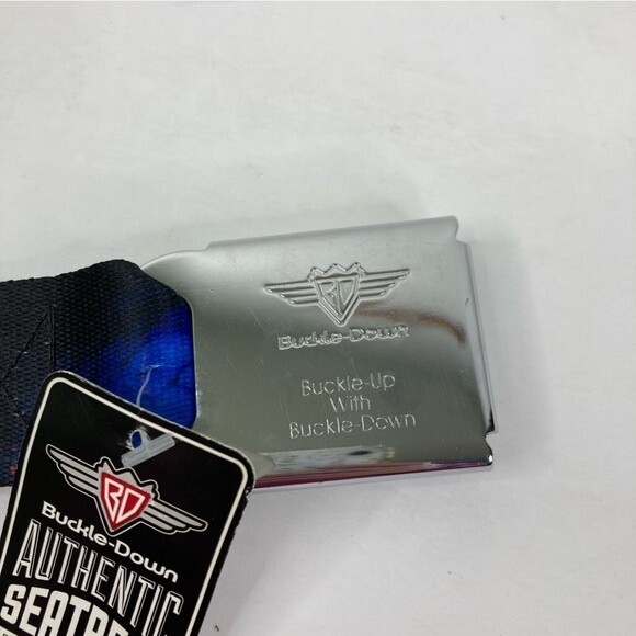 Buckle-Down Seatbelt Belt Batman Red Blue Black Skyline Adjustable Superhero - Picture 3 of 9